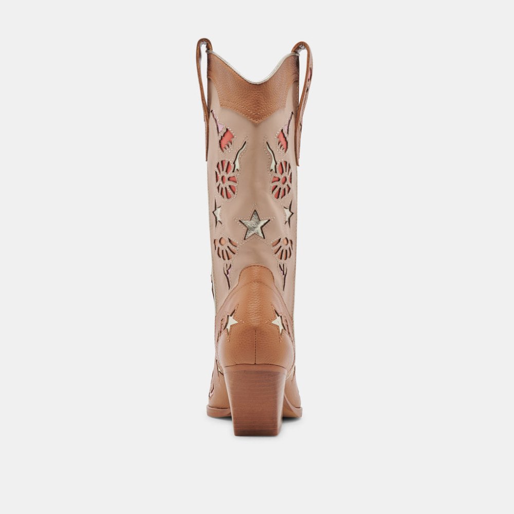 Dolce Vita Lassie Boots Tan Multi Leather