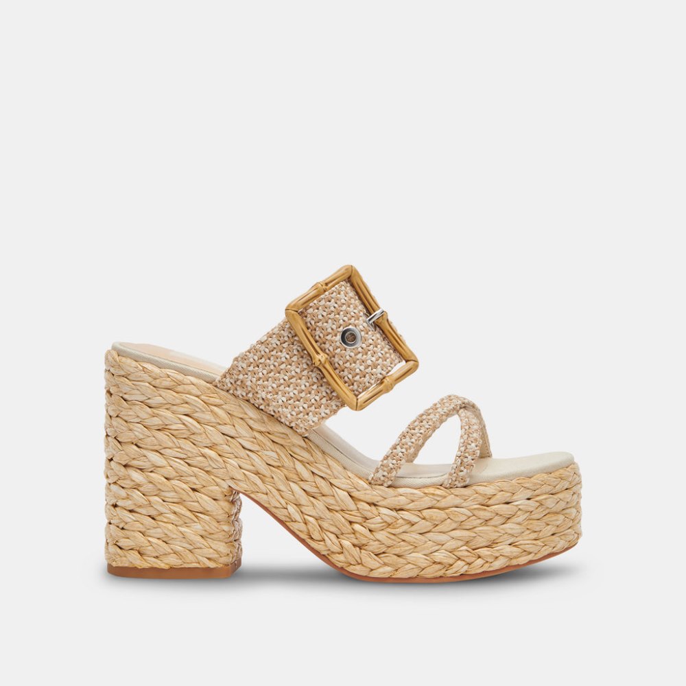 Dolce Vita Edwina Heels White Natural Raffia