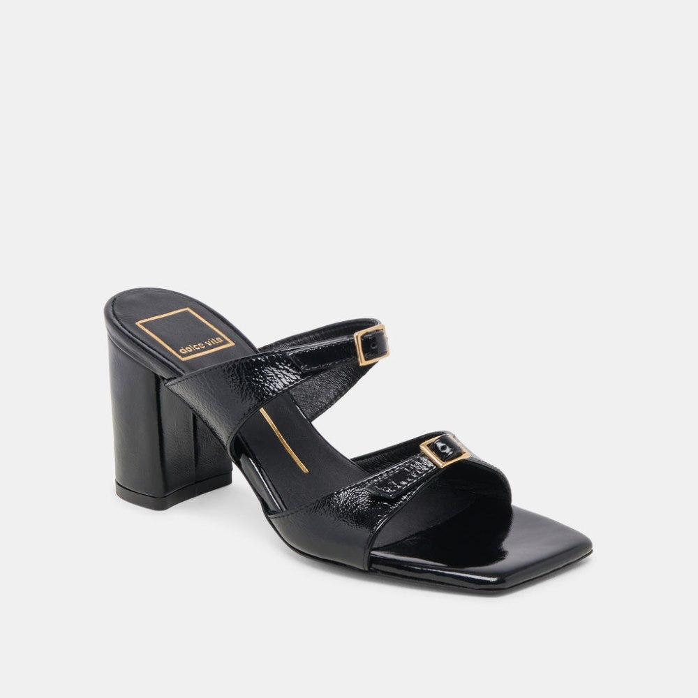 Dolce Vita Shane Heels Midnight Crinkle Patent
