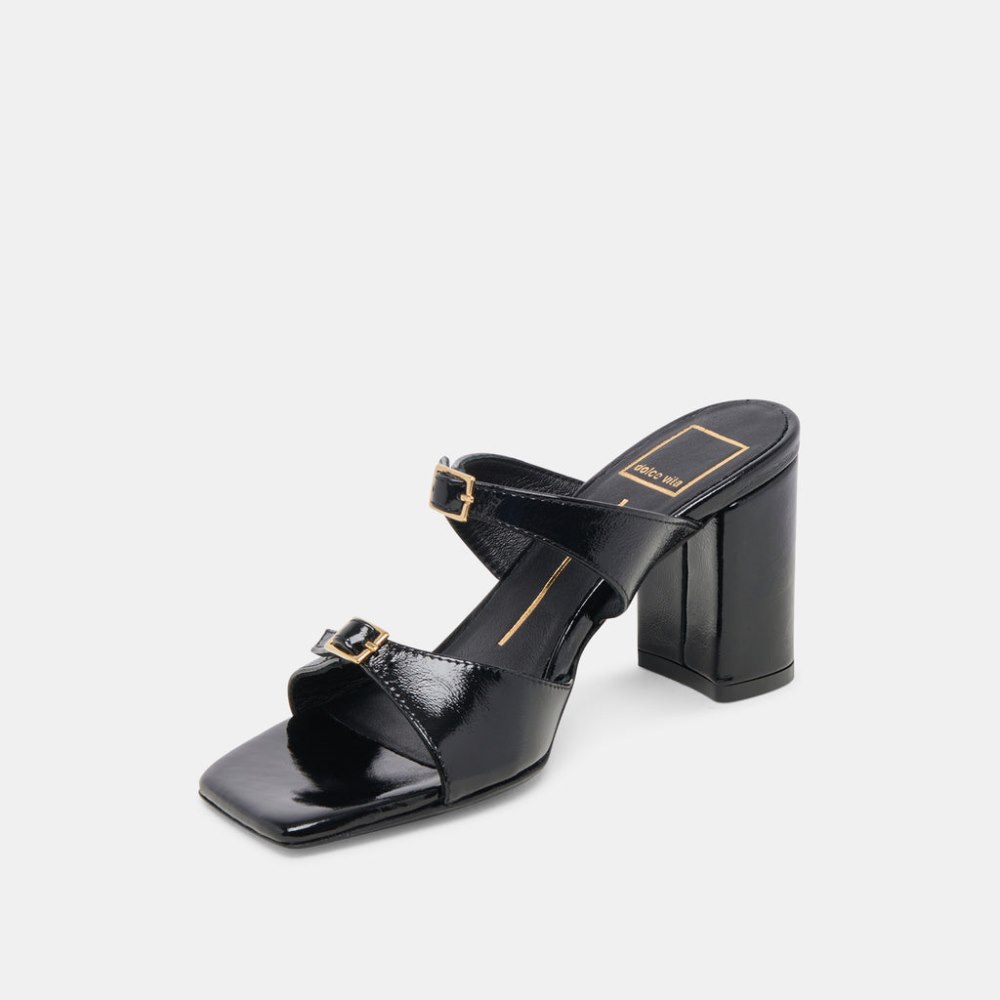 Dolce Vita Shane Heels Midnight Crinkle Patent
