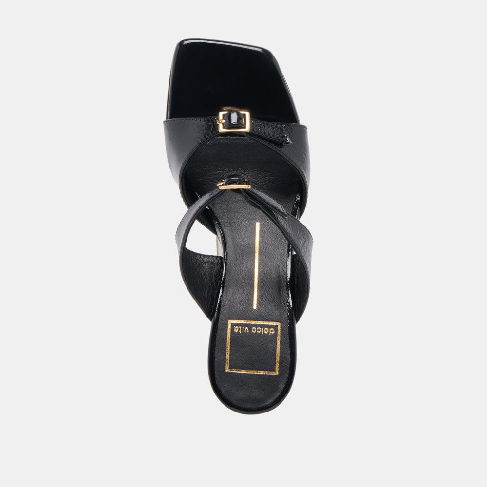 Dolce Vita Shane Heels Midnight Crinkle Patent