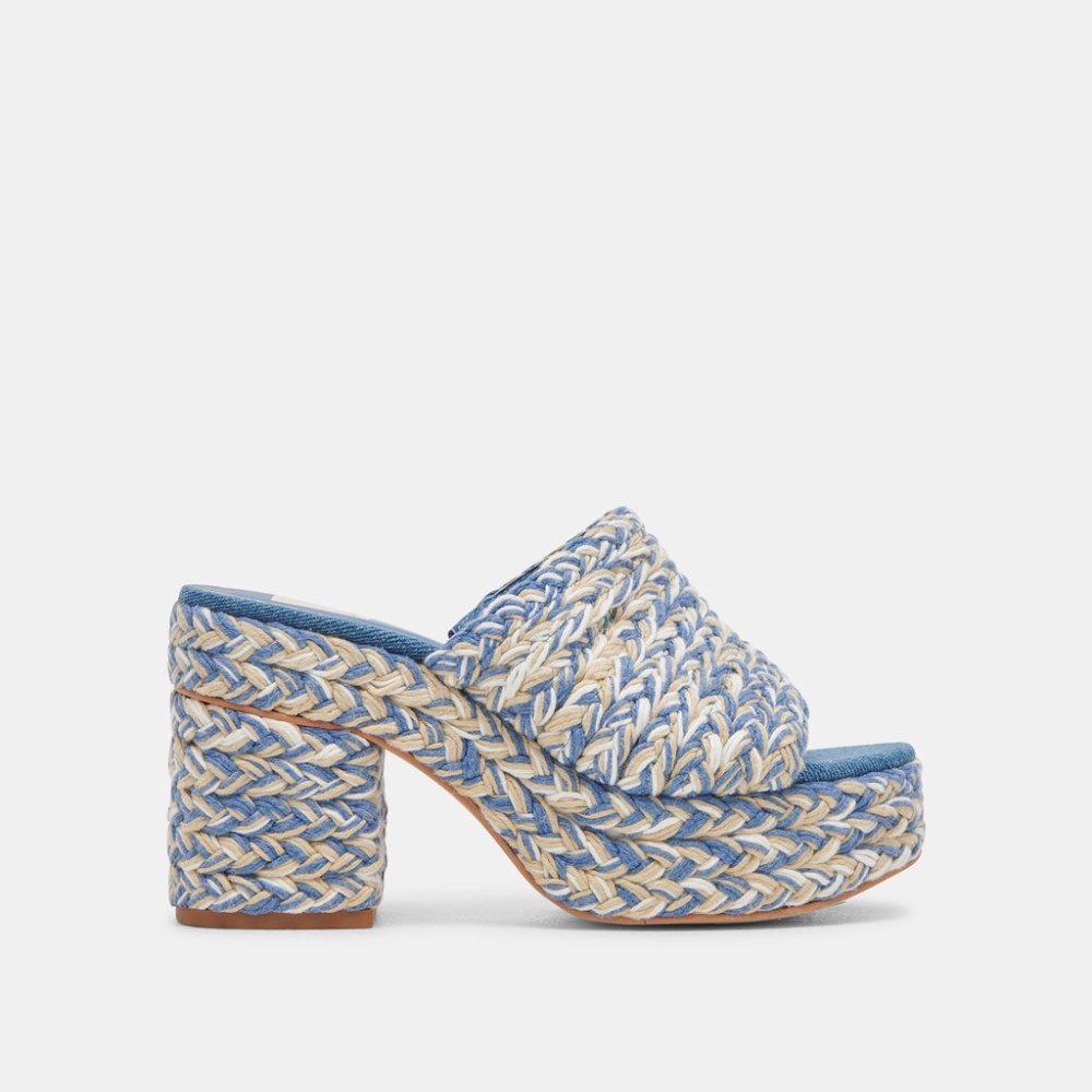 Dolce Vita Lady Heels Blue Multi Woven