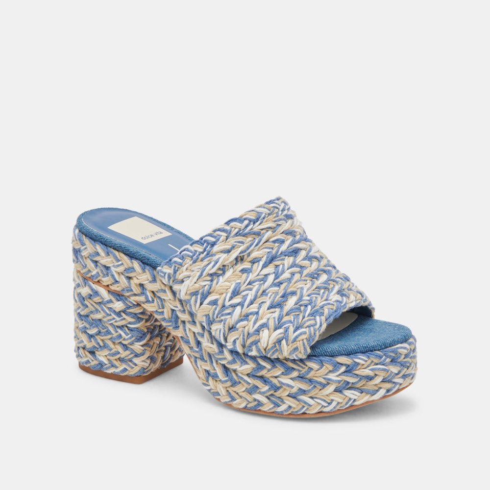 Dolce Vita Lady Heels Blue Multi Woven