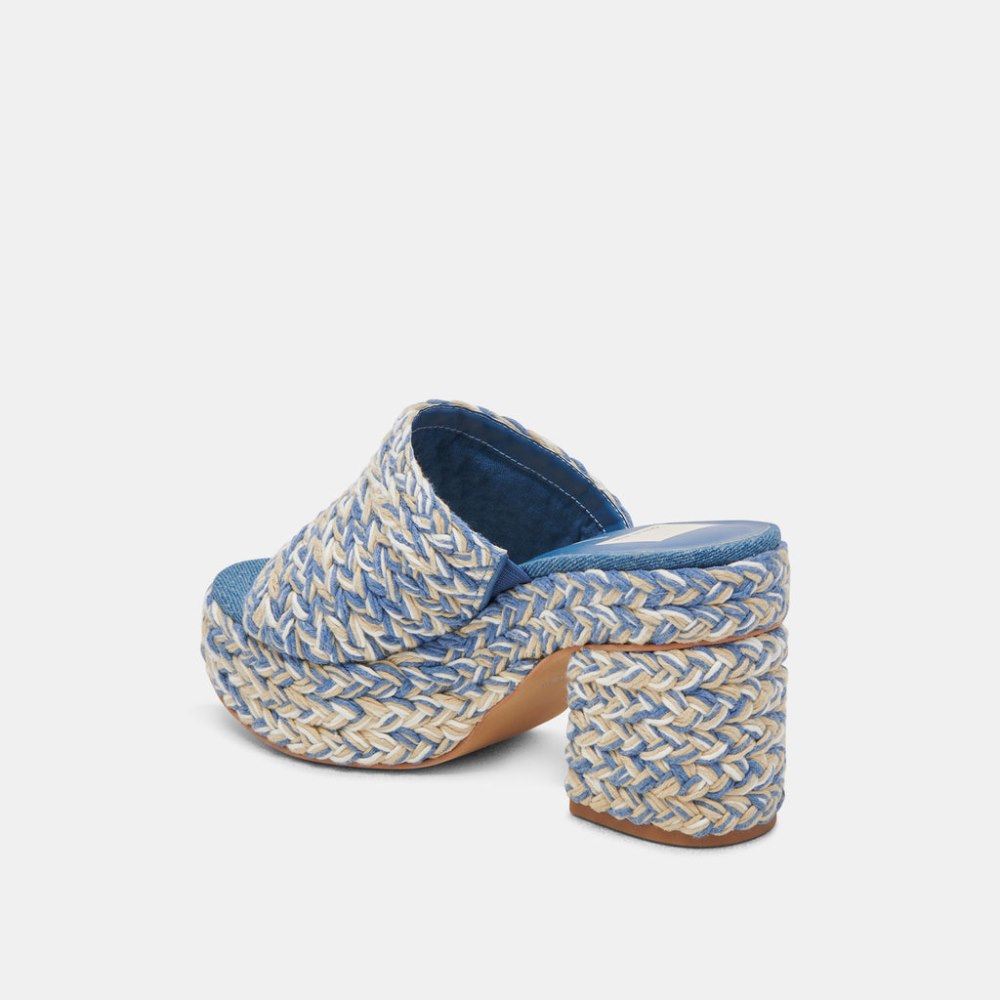 Dolce Vita Lady Heels Blue Multi Woven
