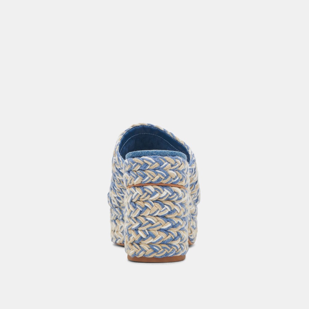 Dolce Vita Lady Heels Blue Multi Woven