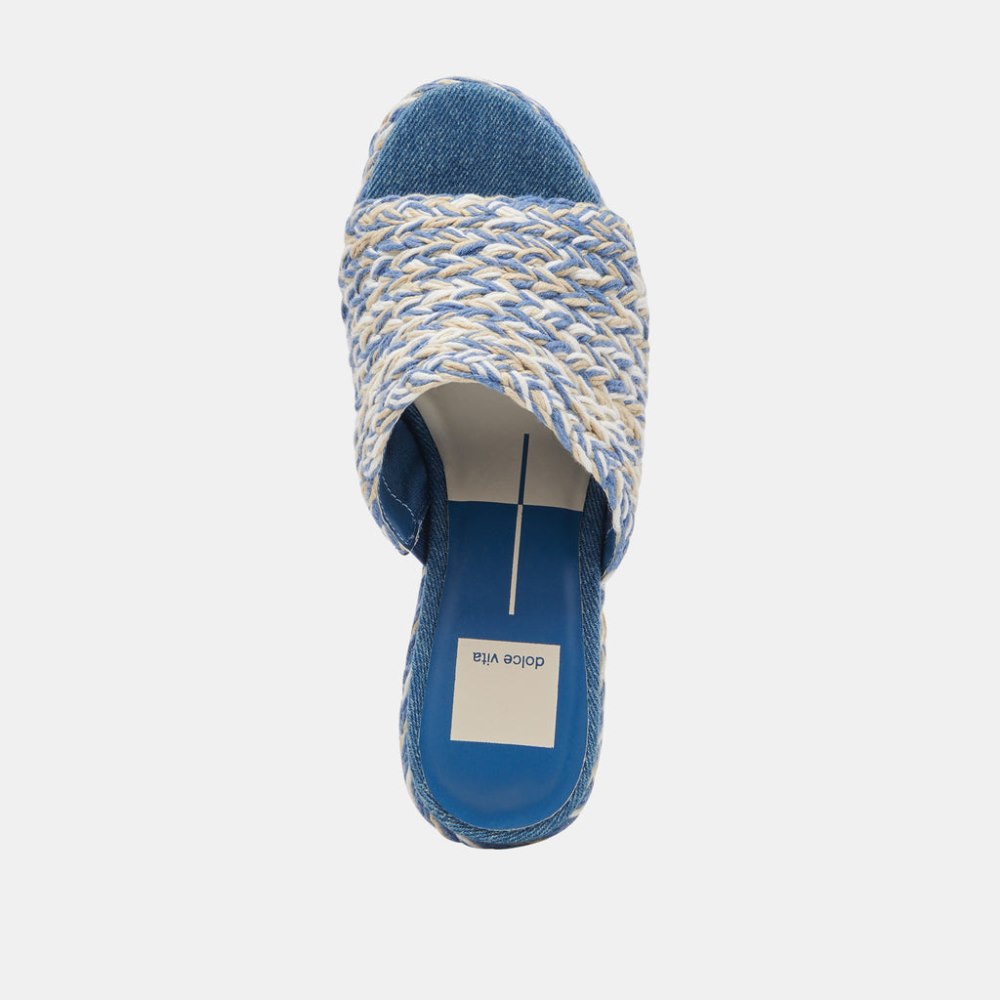 Dolce Vita Lady Heels Blue Multi Woven