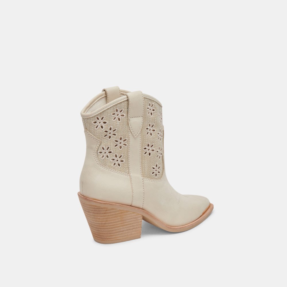 Dolce Vita Nashe Booties Oatmeal Floral Eyelet