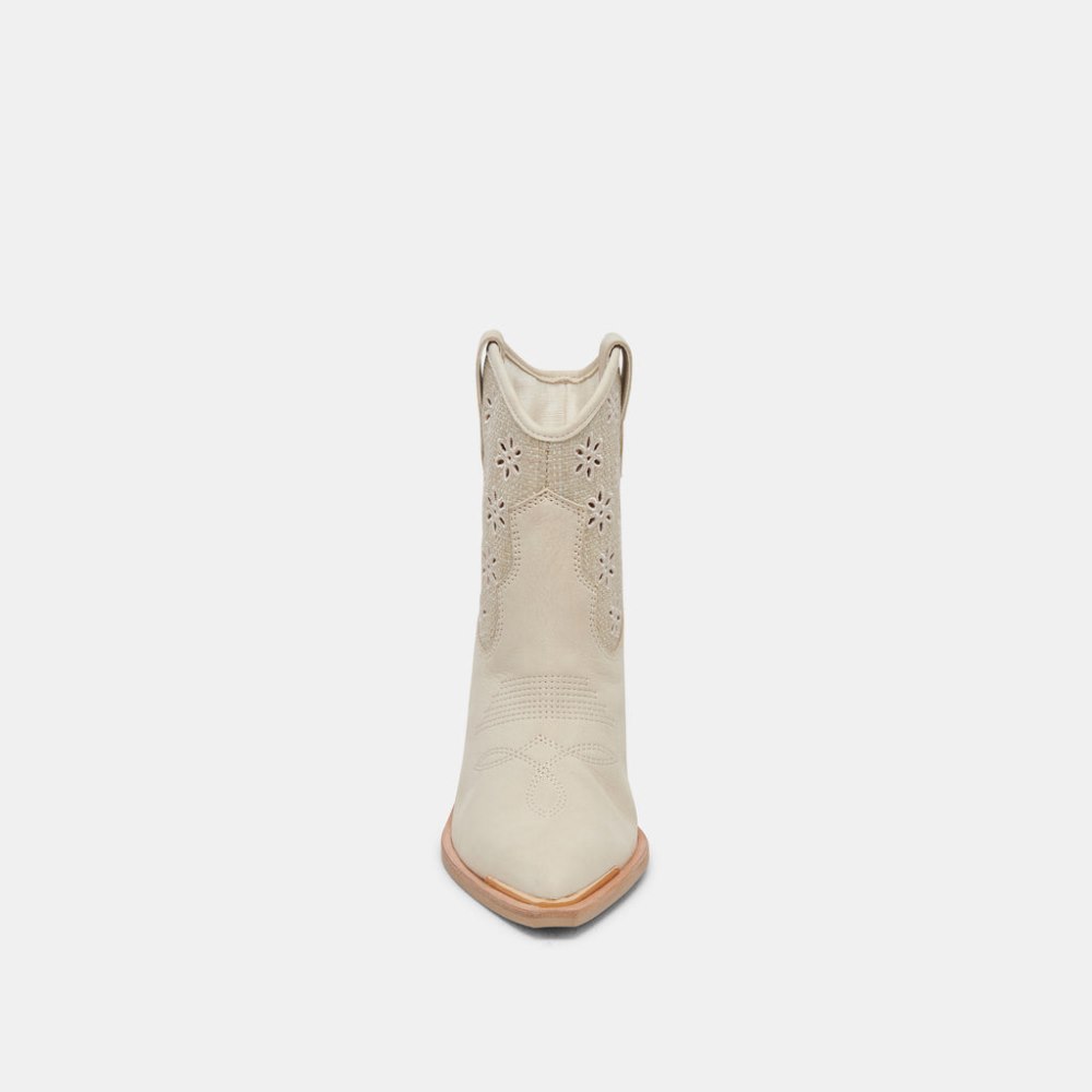 Dolce Vita Nashe Booties Oatmeal Floral Eyelet