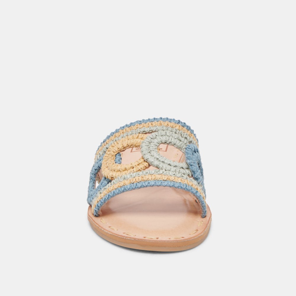 Dolce Vita Dany Sandals Blue Multi Raffia