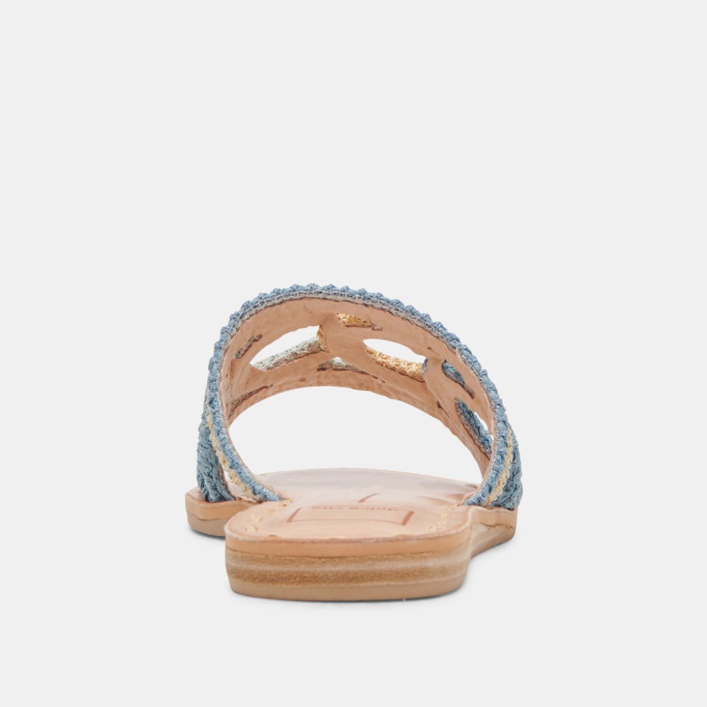 Dolce Vita Dany Sandals Blue Multi Raffia