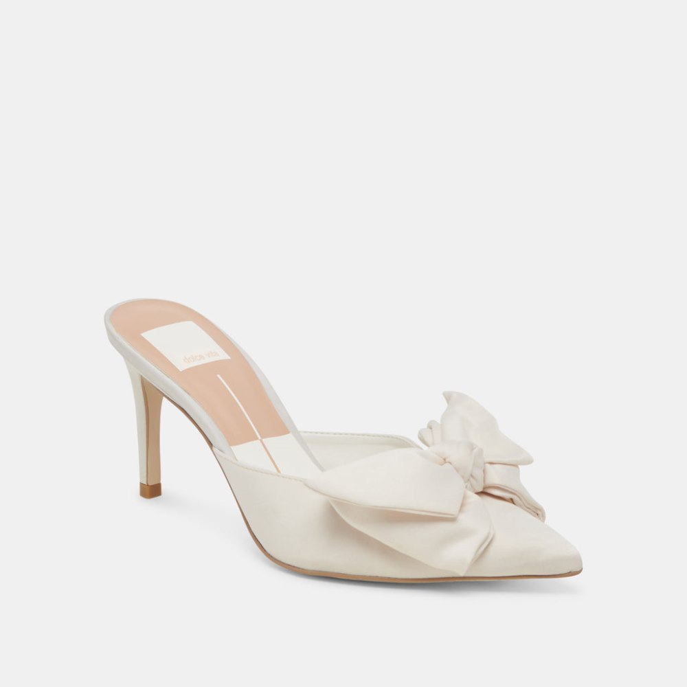 Dolce Vita Kayli Heels White Satin