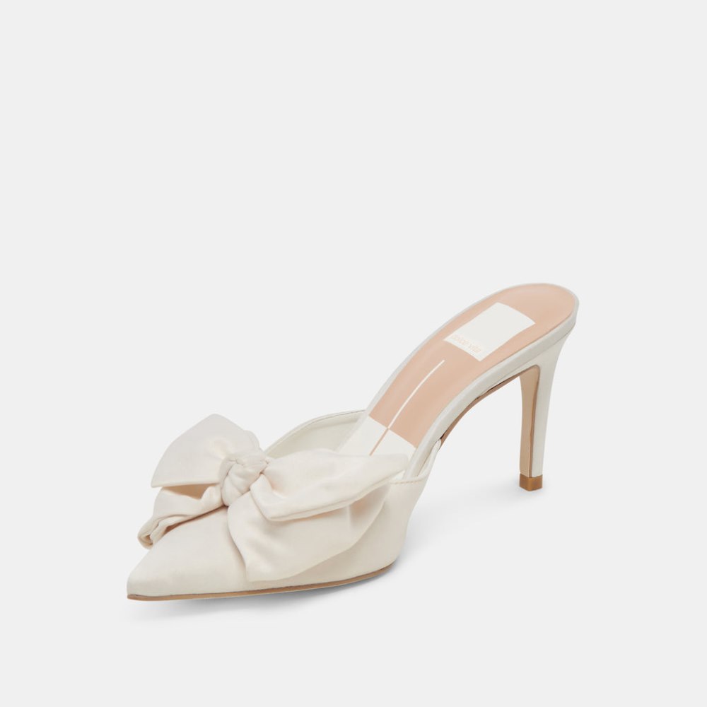 Dolce Vita Kayli Heels White Satin