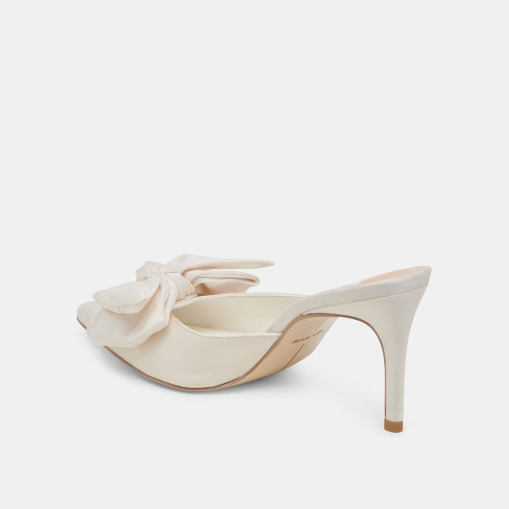 Dolce Vita Kayli Heels White Satin