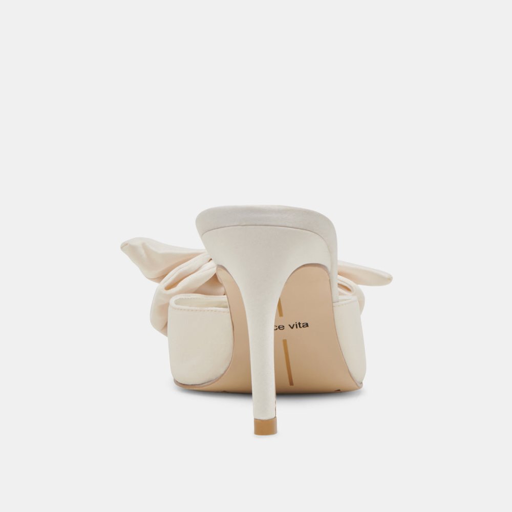 Dolce Vita Kayli Heels White Satin