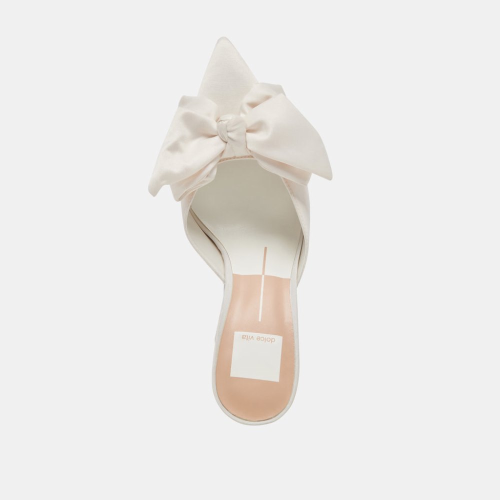 Dolce Vita Kayli Heels White Satin