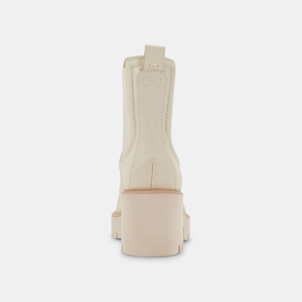 Dolce Vita Hawk H20 Wide Booties Ivory Leather