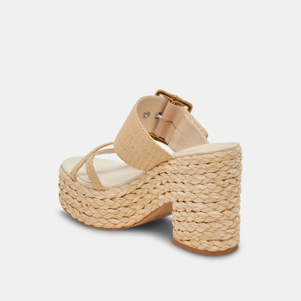 Dolce Vita Edwina Heels Lt Natural Raffia
