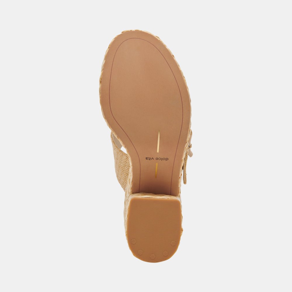 Dolce Vita Edwina Heels Lt Natural Raffia