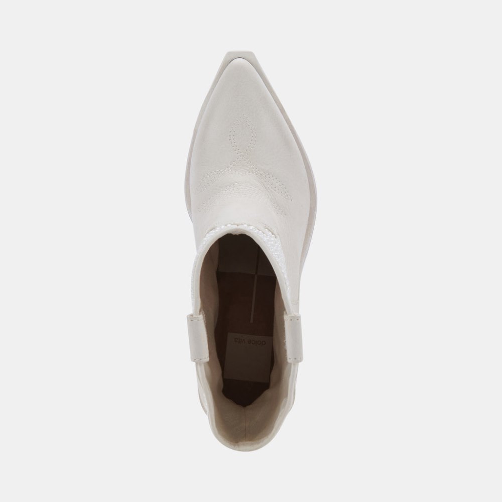 Dolce Vita Nashe Booties Off White Pearls