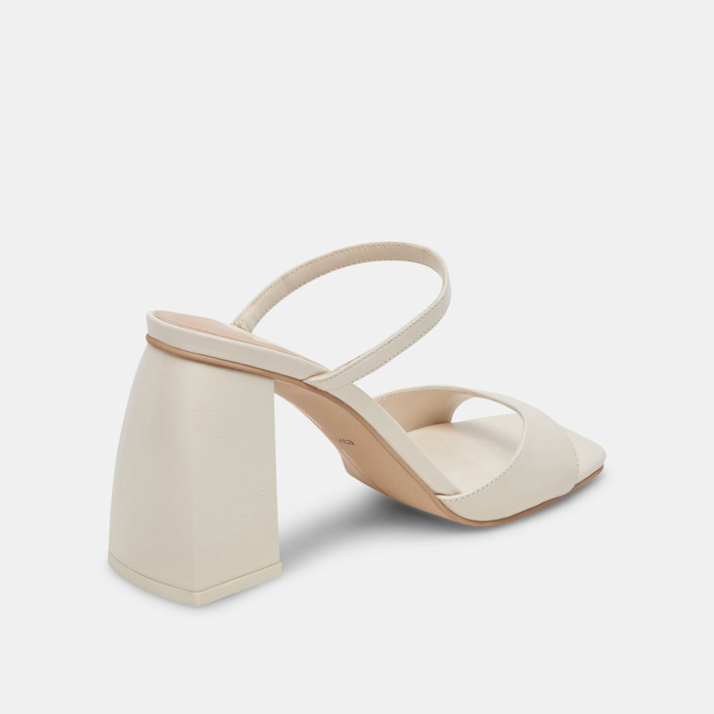 Dolce Vita Jemmy Heels Ivory Crinkle Patent