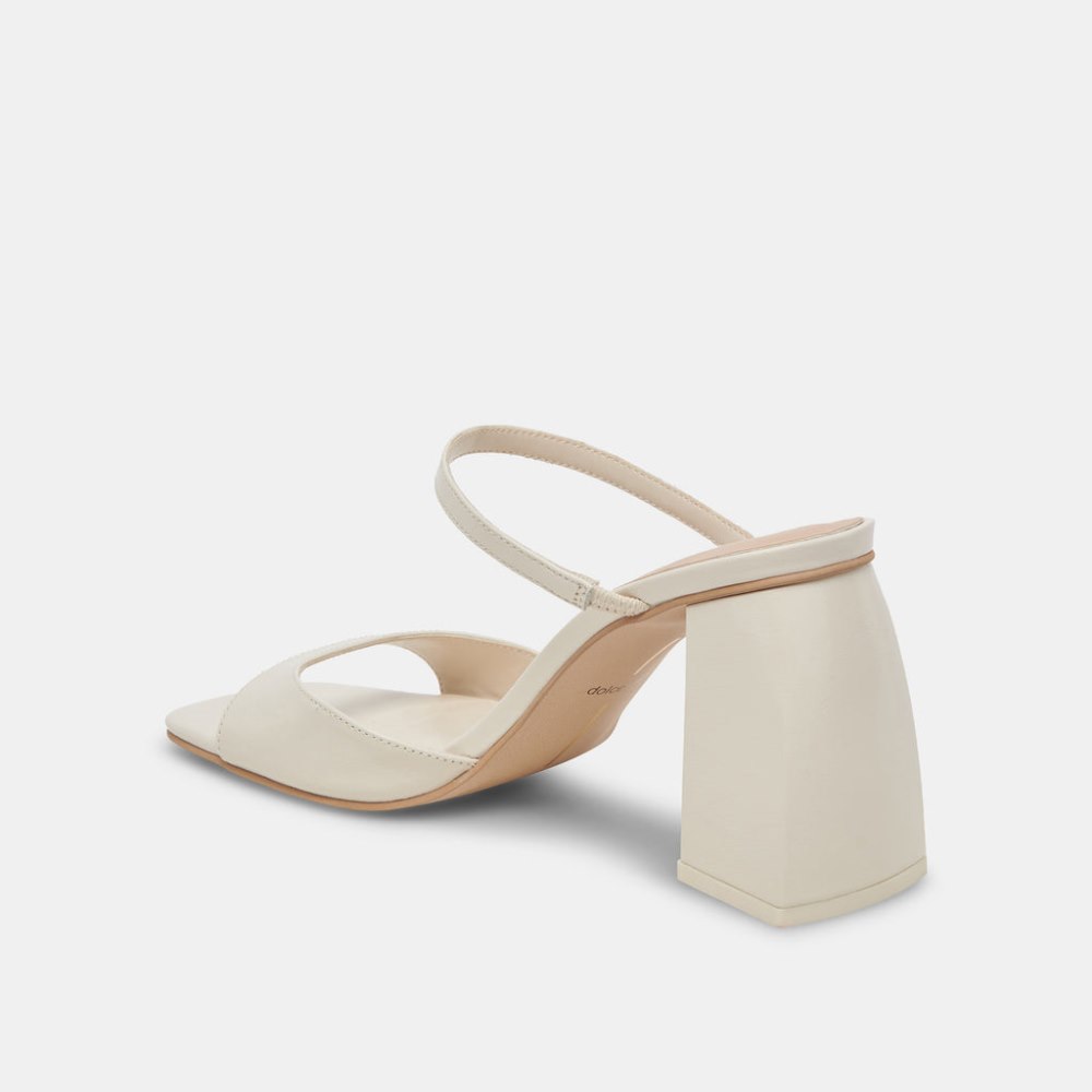 Dolce Vita Jemmy Heels Ivory Crinkle Patent