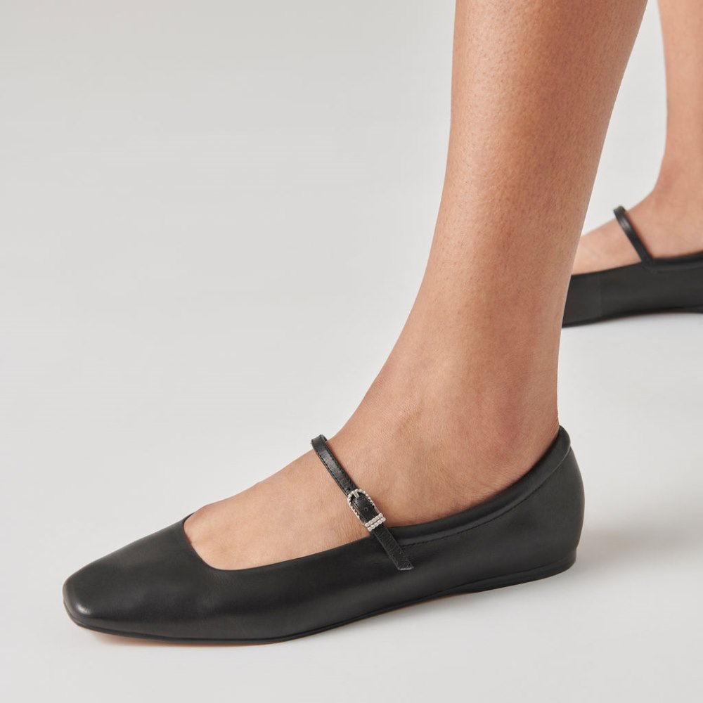 Dolce Vita Reyes Ballet Flats Black Leather