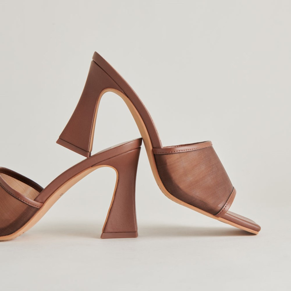 Dolce Vita Narda Heels Espresso Mesh