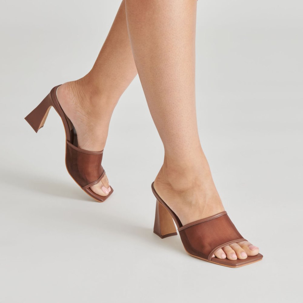 Dolce Vita Narda Heels Espresso Mesh