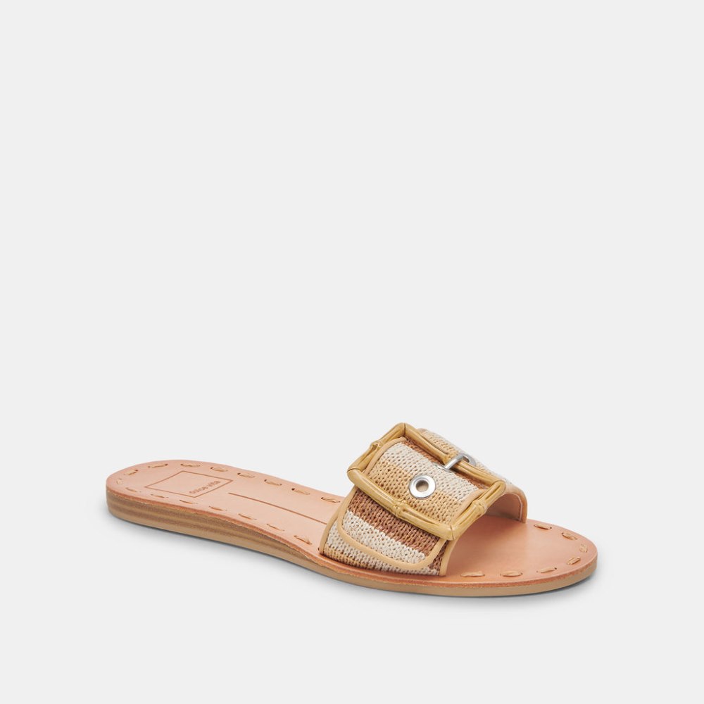 Dolce Vita Dasa Sandals Tan Multi Raffia