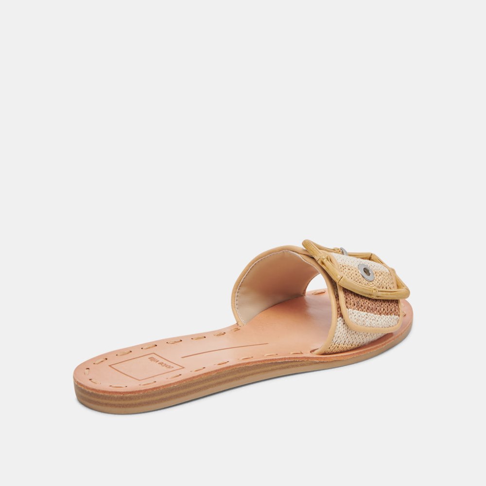 Dolce Vita Dasa Sandals Tan Multi Raffia