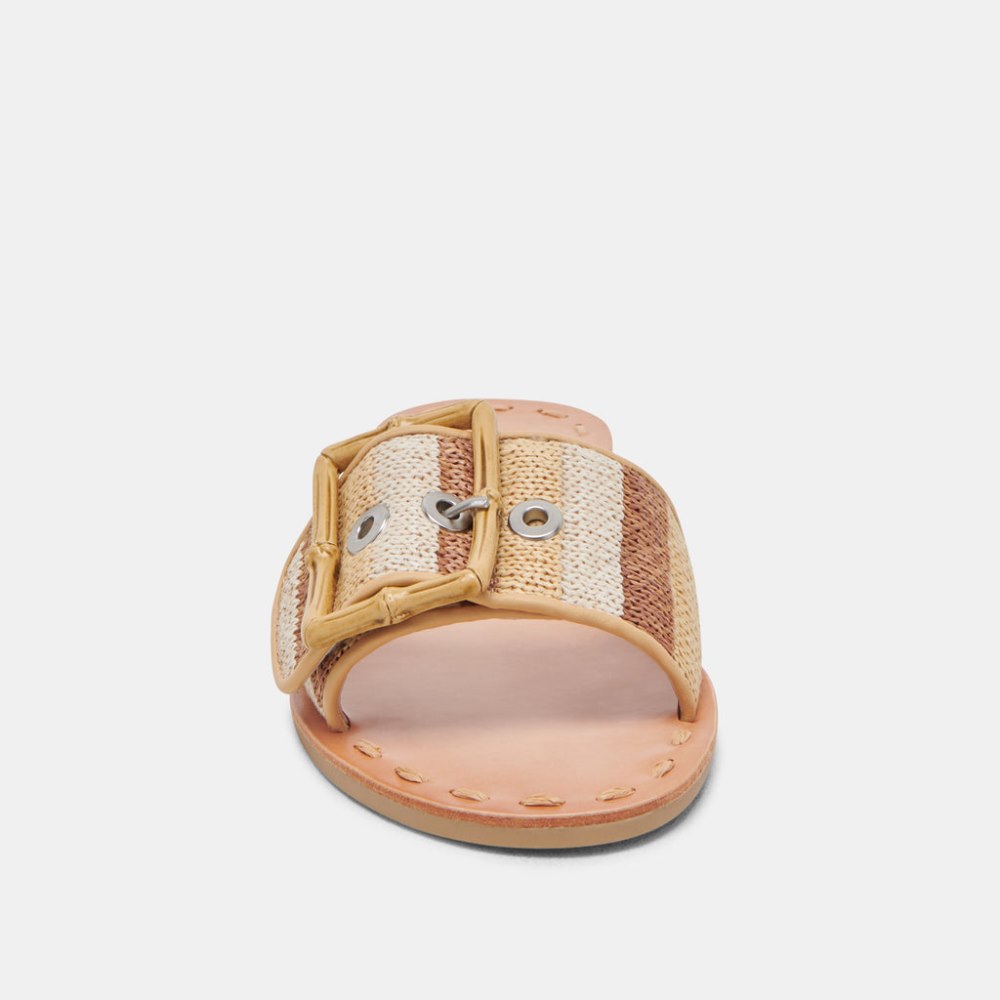 Dolce Vita Dasa Sandals Tan Multi Raffia