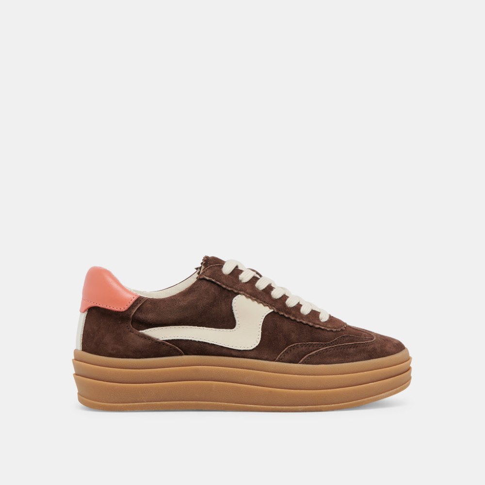 Dolce Vita Notice X Sneakers Dk Brown Suede