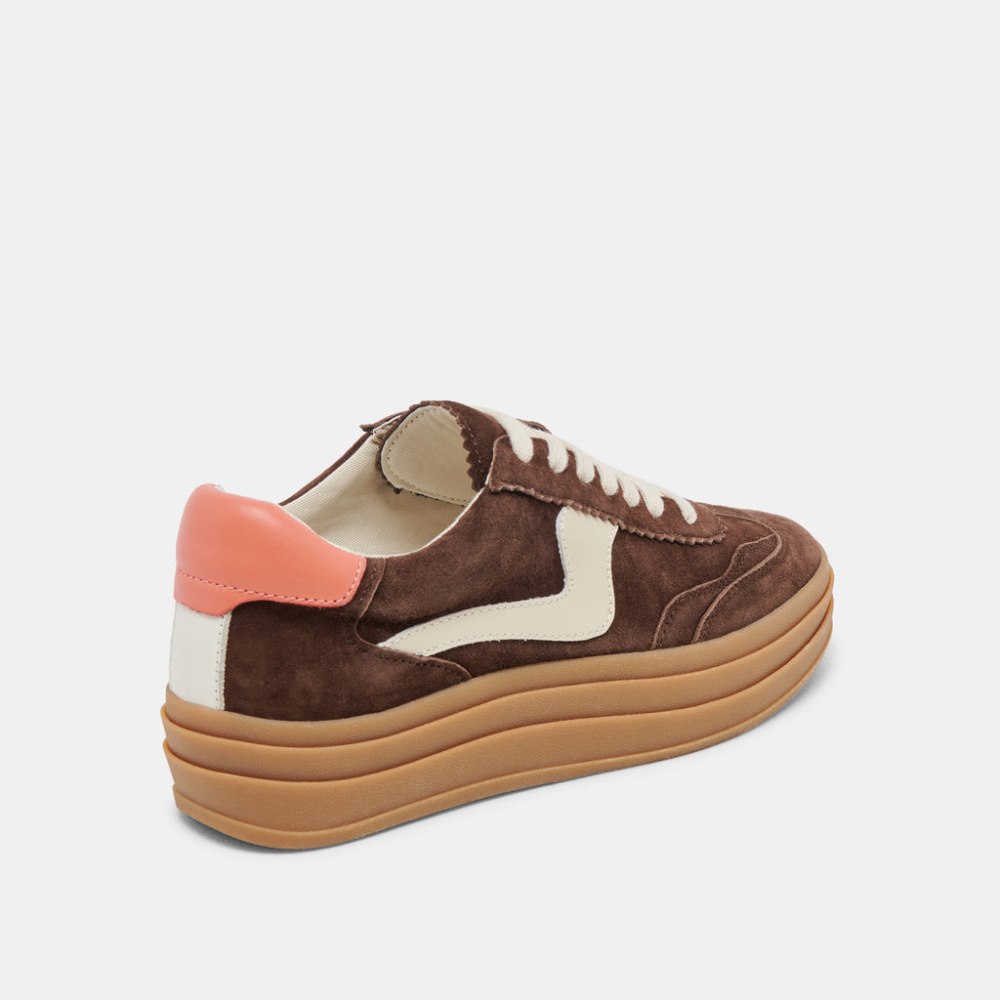 Dolce Vita Notice X Sneakers Dk Brown Suede