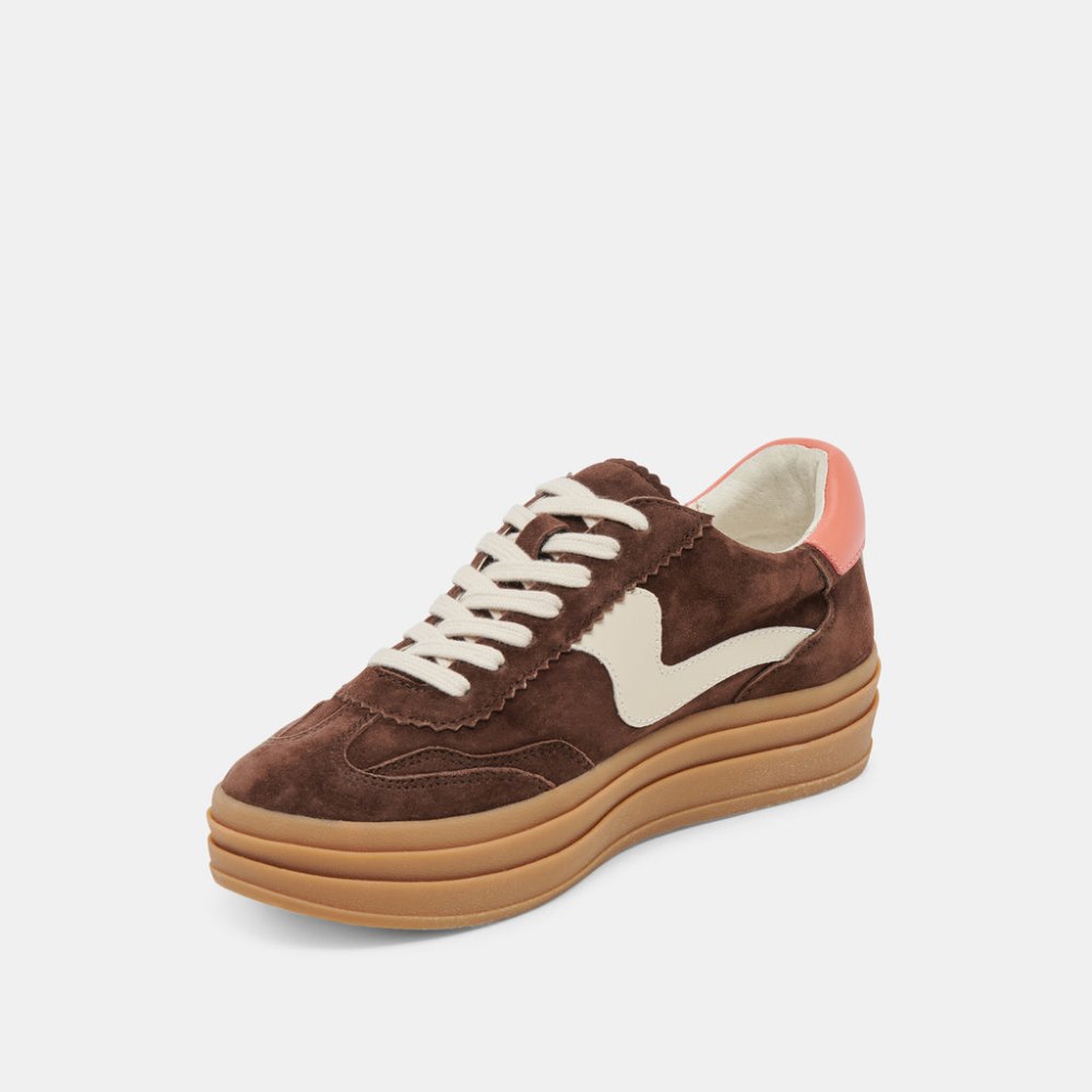 Dolce Vita Notice X Sneakers Dk Brown Suede