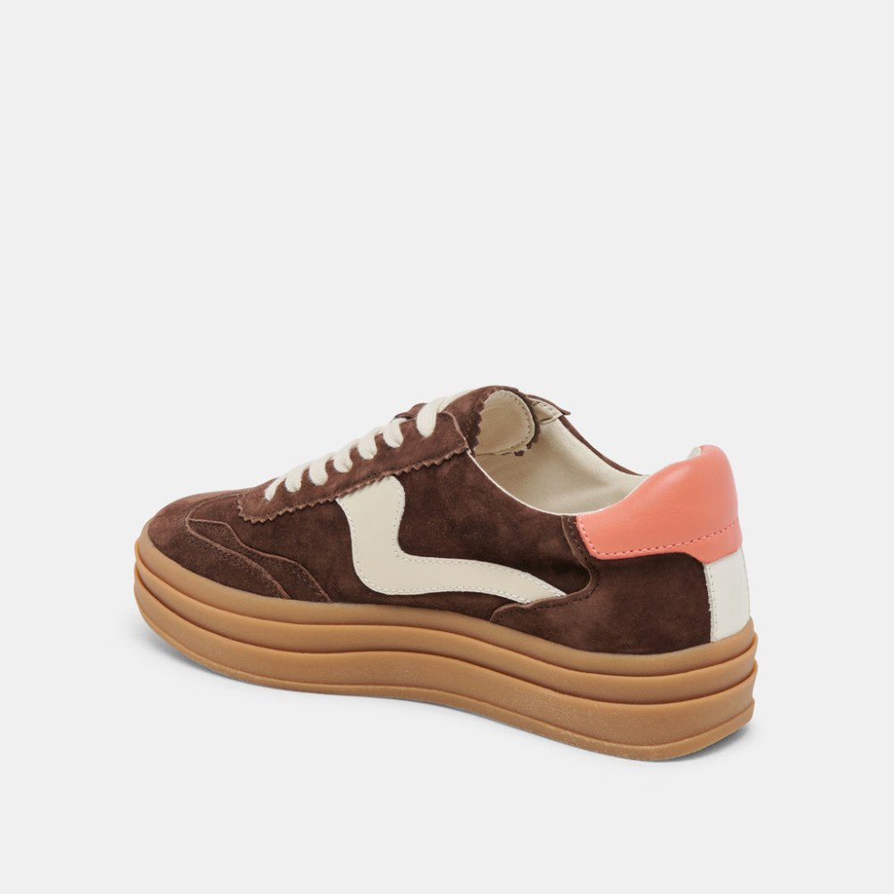 Dolce Vita Notice X Sneakers Dk Brown Suede