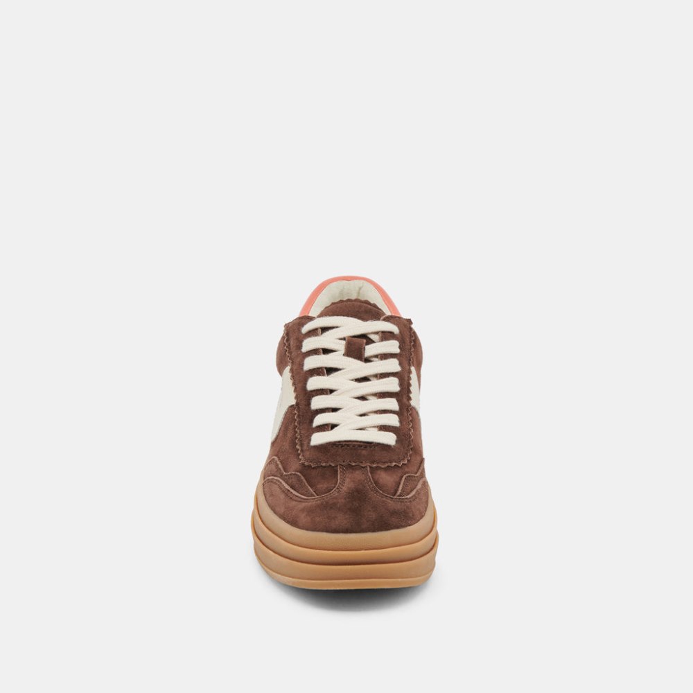Dolce Vita Notice X Sneakers Dk Brown Suede