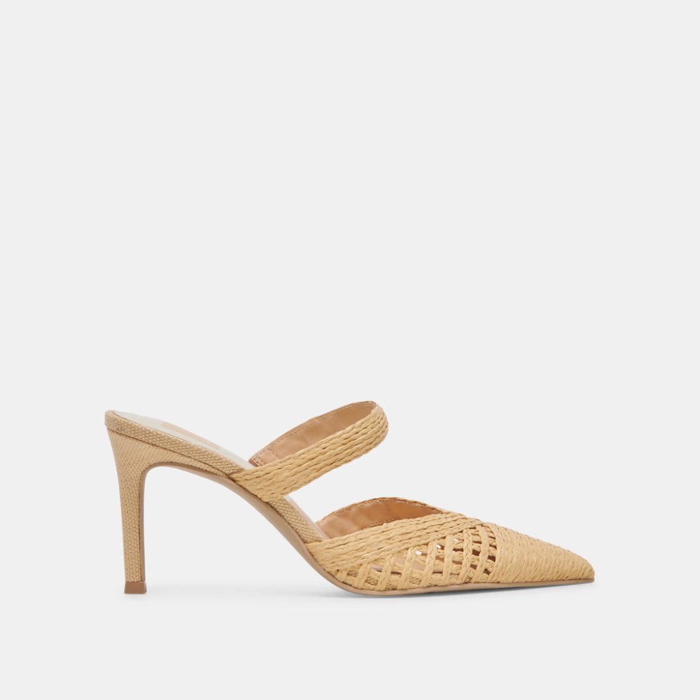 Dolce Vita Kaline Heels Lt Natural Raffia