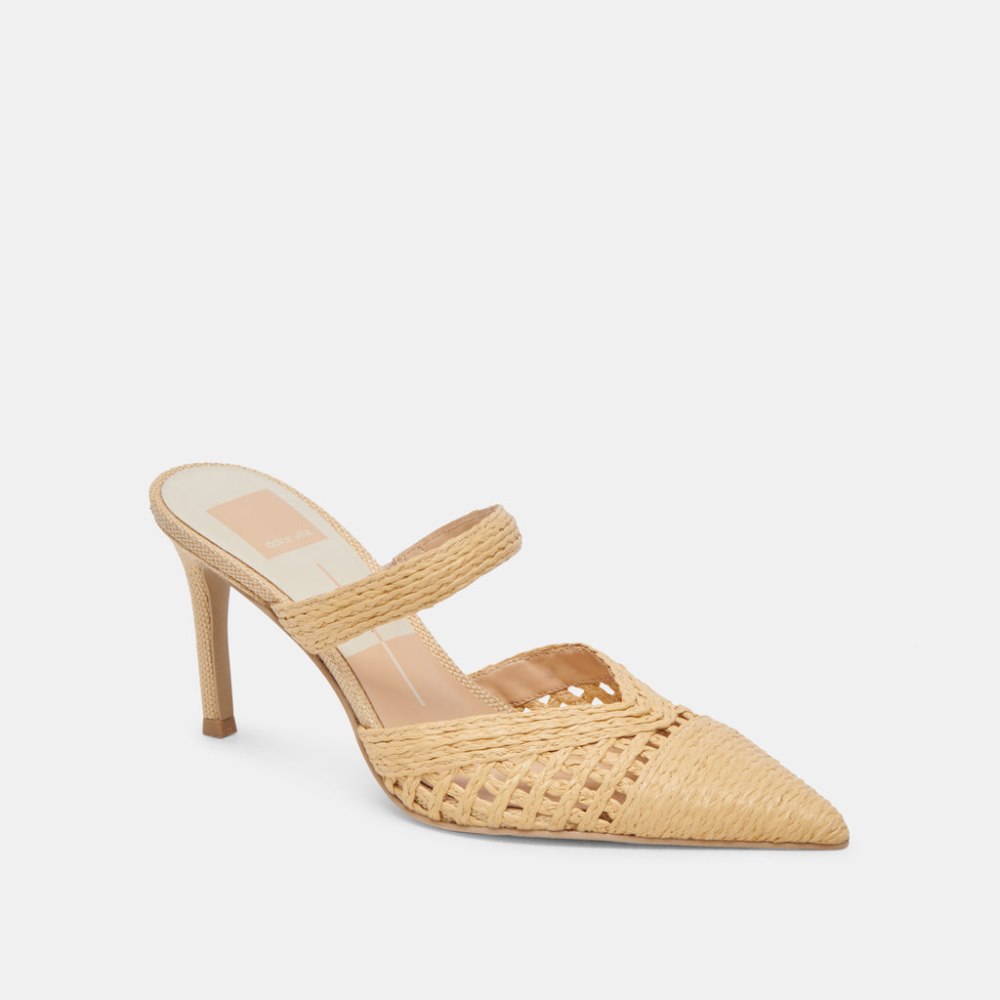 Dolce Vita Kaline Heels Lt Natural Raffia