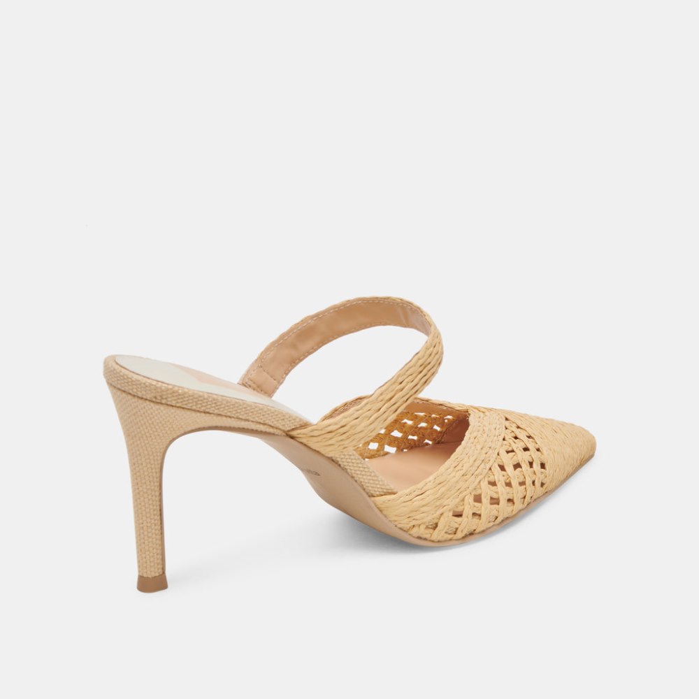 Dolce Vita Kaline Heels Lt Natural Raffia