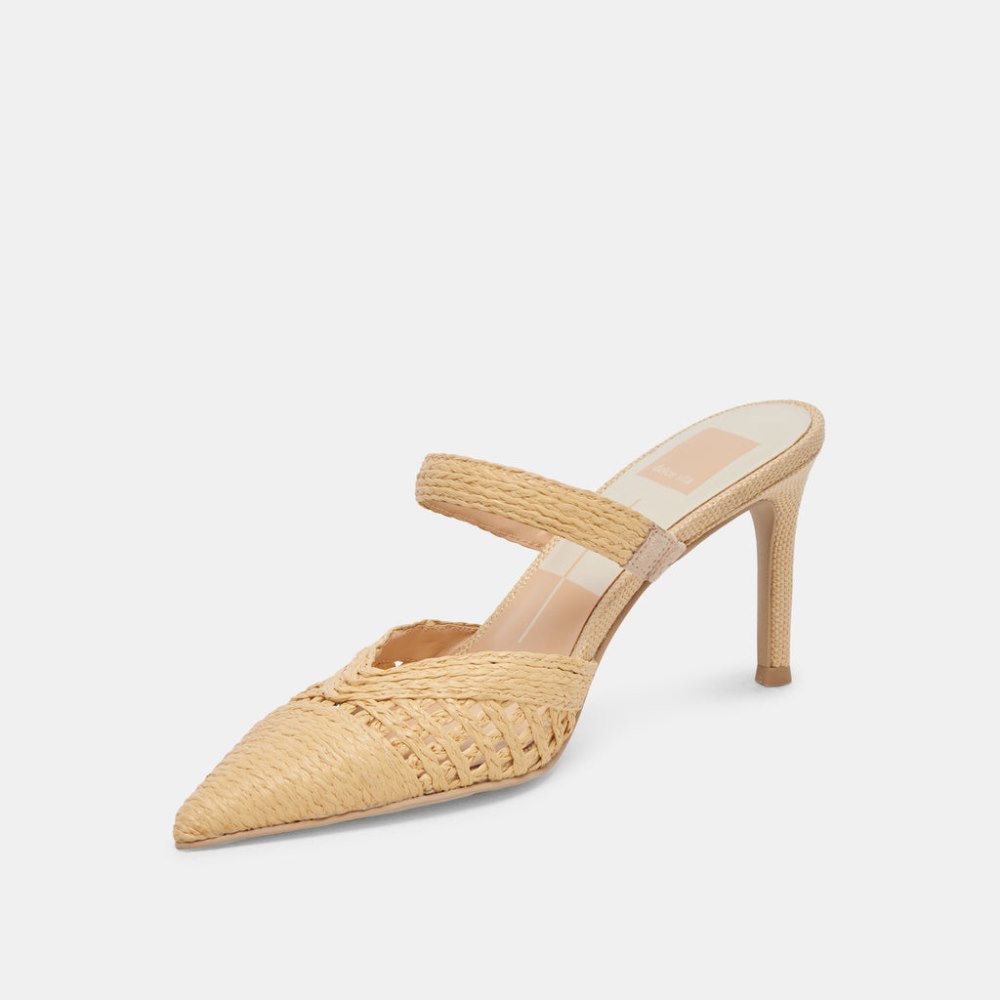 Dolce Vita Kaline Heels Lt Natural Raffia