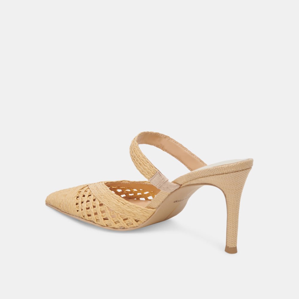 Dolce Vita Kaline Heels Lt Natural Raffia