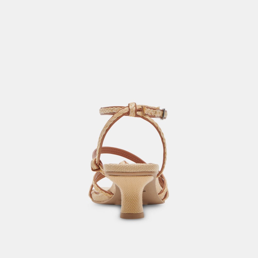 Dolce Vita Bev Braid Heels Brown Natural Jute