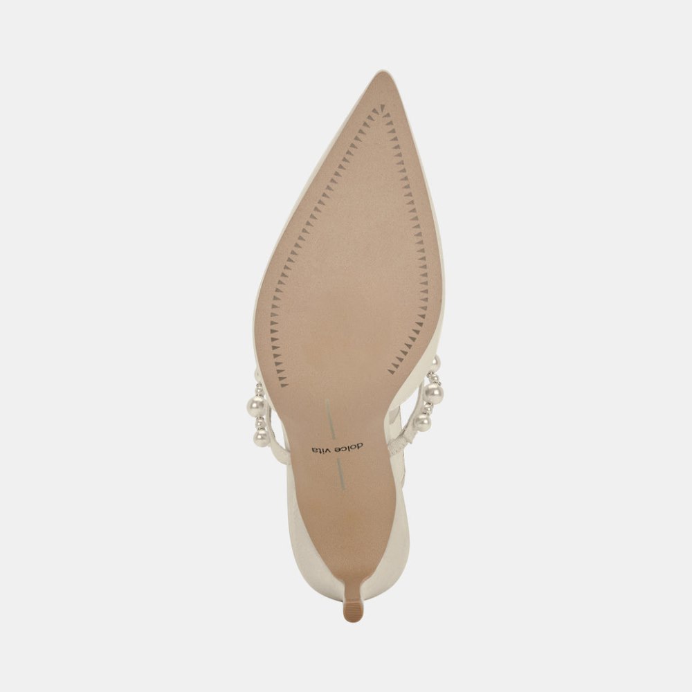 Dolce Vita Kanika Pearl Wide Heels Vanilla Pearls