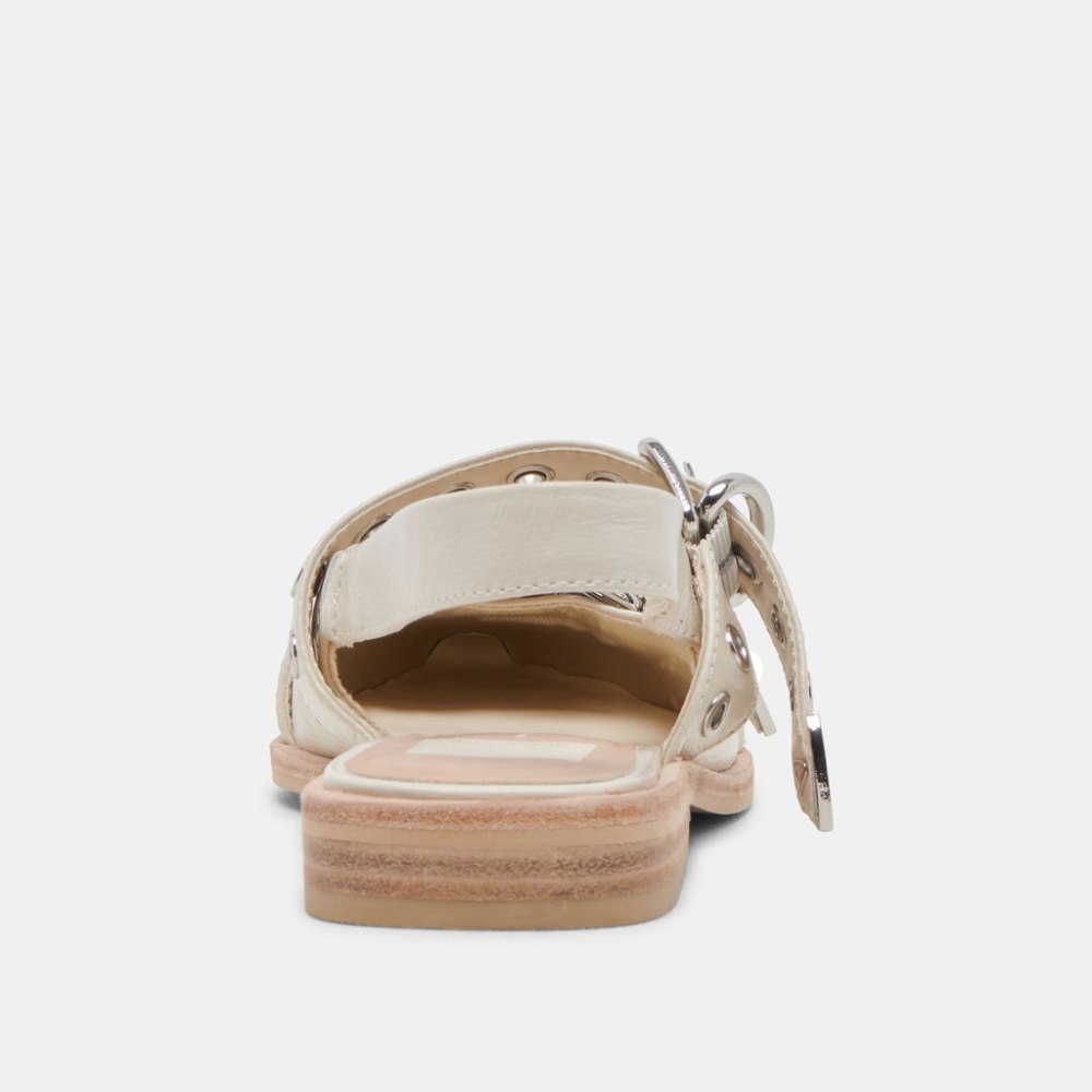 Dolce Vita Labell Flats Ivory Crinkle Patent