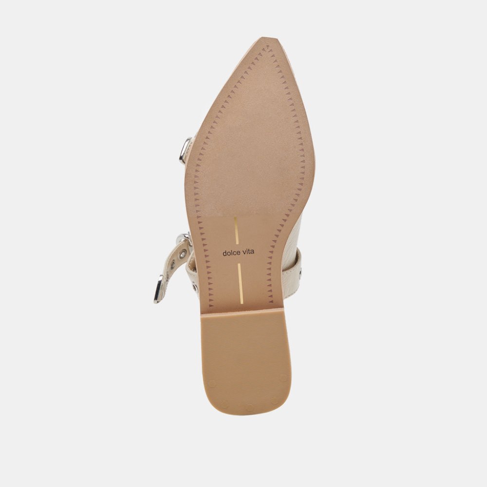 Dolce Vita Labell Flats Ivory Crinkle Patent