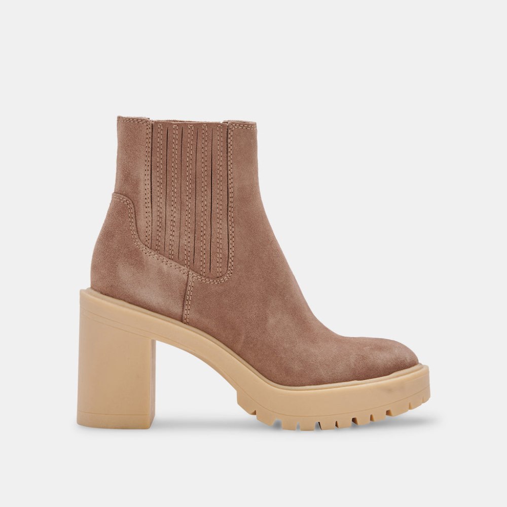 Dolce Vita Caster H2o Booties Mushroom Suede