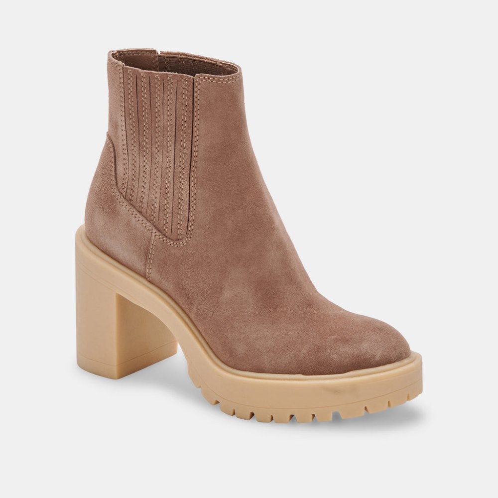 Dolce Vita Caster H2o Booties Mushroom Suede