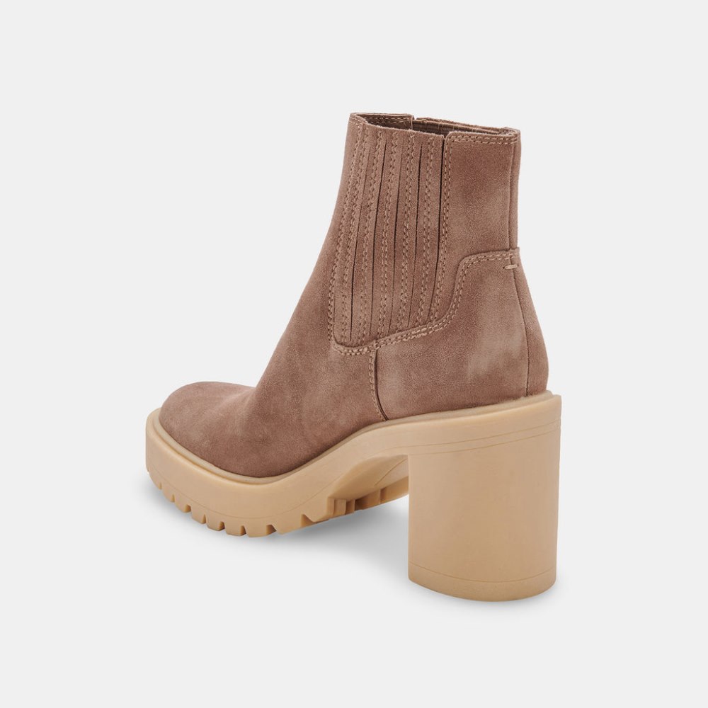 Dolce Vita Caster H2o Booties Mushroom Suede