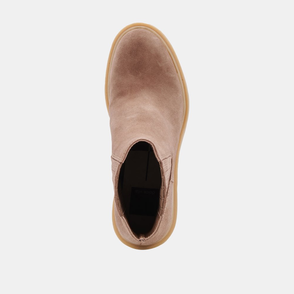 Dolce Vita Caster H2o Booties Mushroom Suede