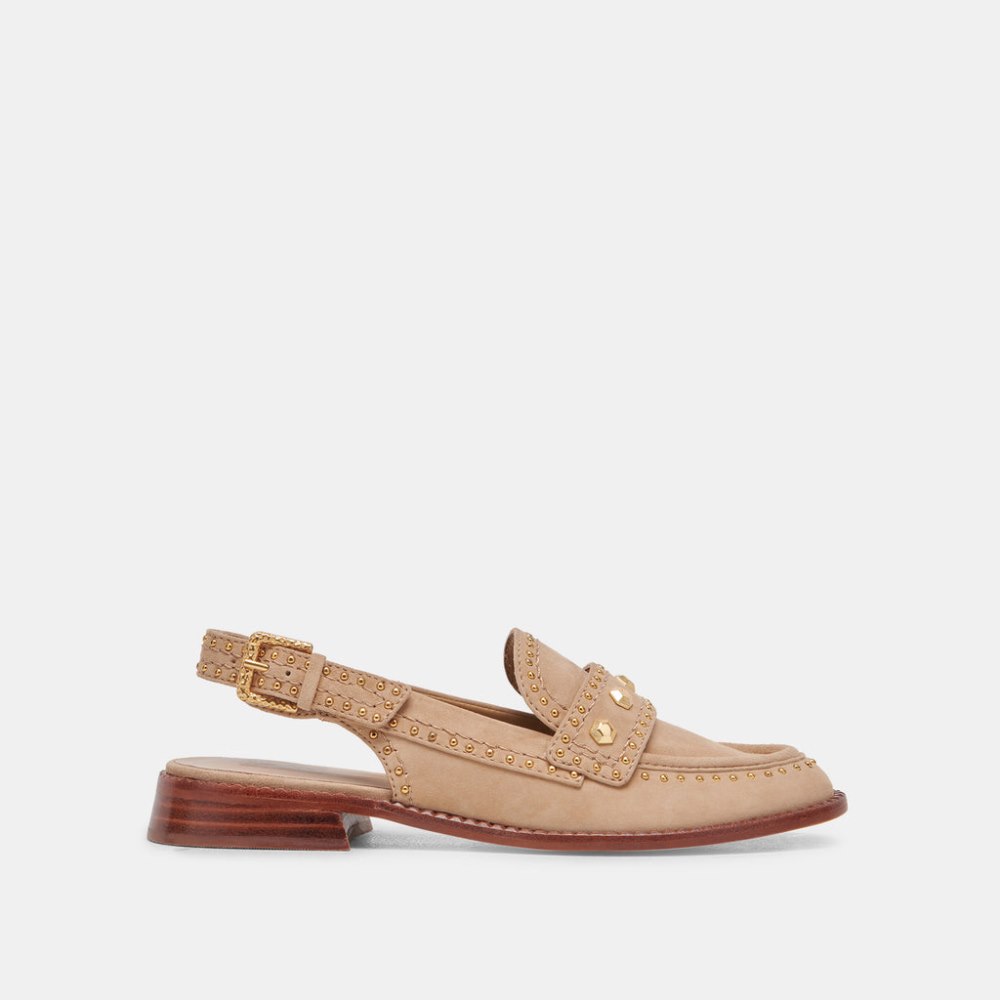 Dolce Vita Hardi Stud Loafers Camel Suede